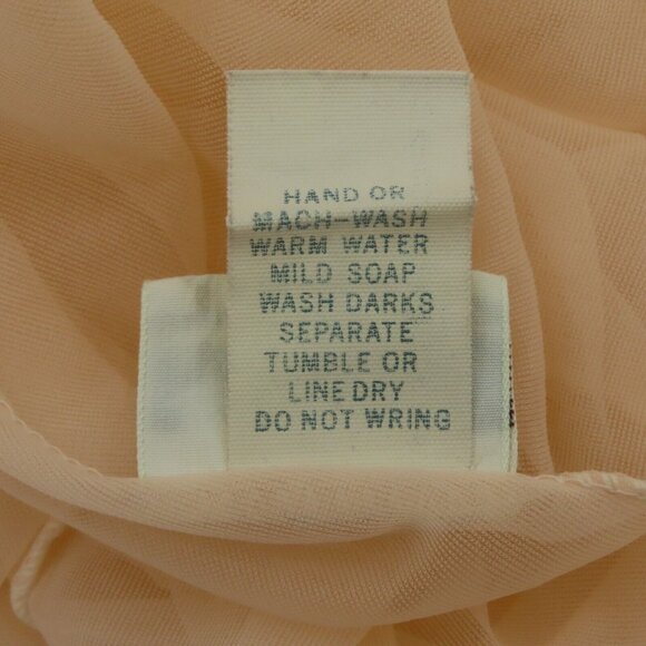 VTG Montgomery Ward Medium Pastel Orange Sheer Lace Trim Peignoir Robe Bathrobe - Picture 11 of 12